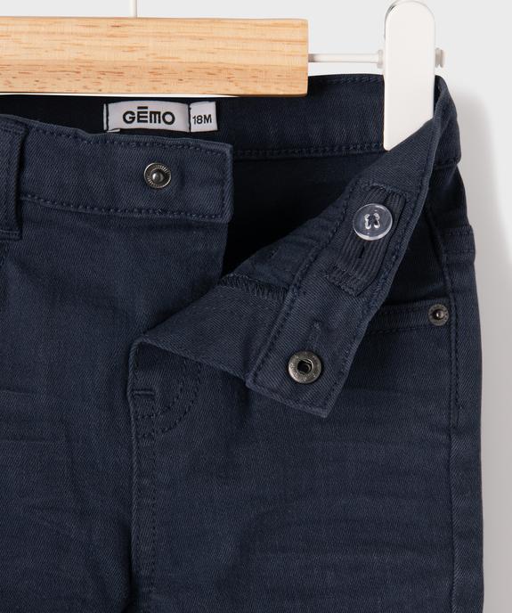 Pantalon slim en toile extensible bébé garçon vue5 - GEMO 4G BEBE - GEMO