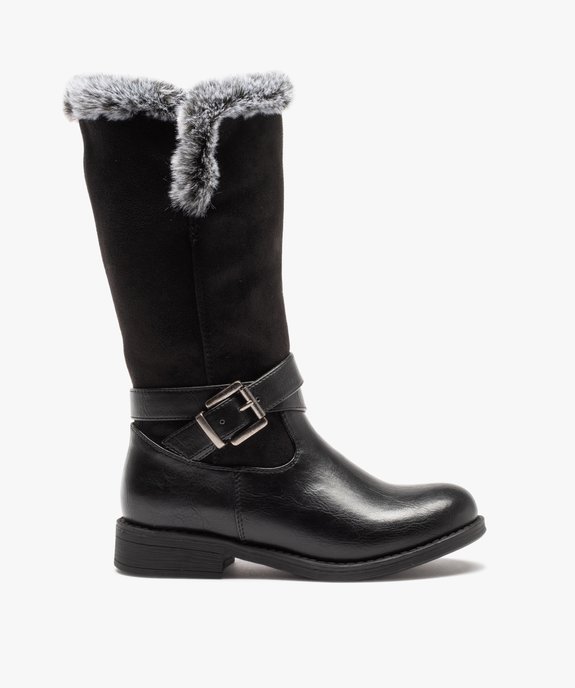 Bottes fille à col fourré et bride décorative vue1 - GEMO (ENFANT) - GEMO