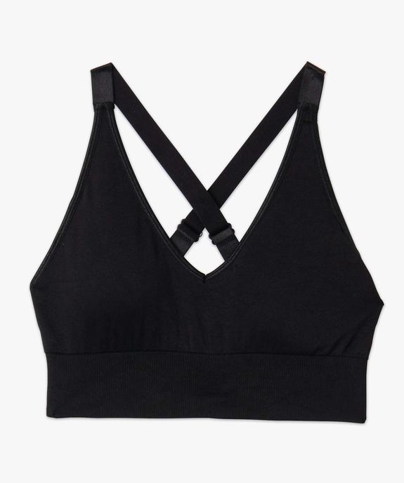 Brassière de sport femme avec bretelles croisées dans le dos vue4 - GEMO(HOMWR FEM) - GEMO