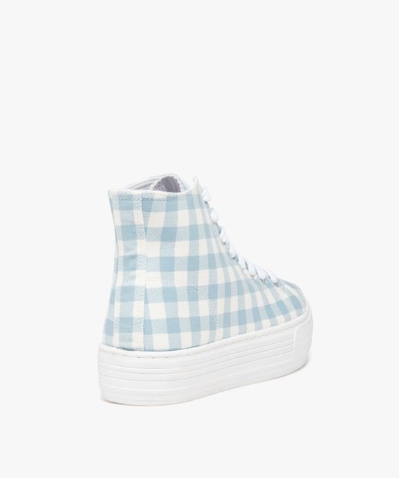 Baskets femme mid-cut en toile à semelle plateforme vue5 - GEMO 4G FEMME - GEMO