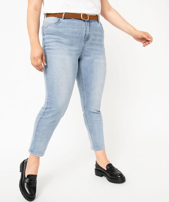 Jean slim 7/8e avec ceinture femme grande taille vue1 - GEMO (G TAILLE) - GEMO