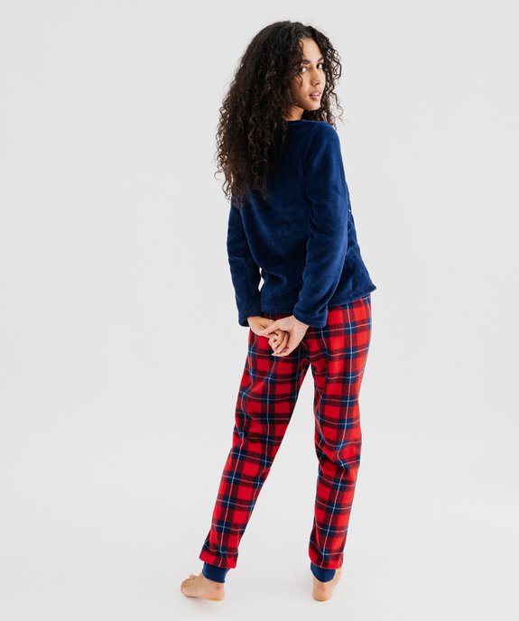 Pyjama de Noël chaud motif Stitch femme - Disney vue3 - LILO & STITCH - GEMO