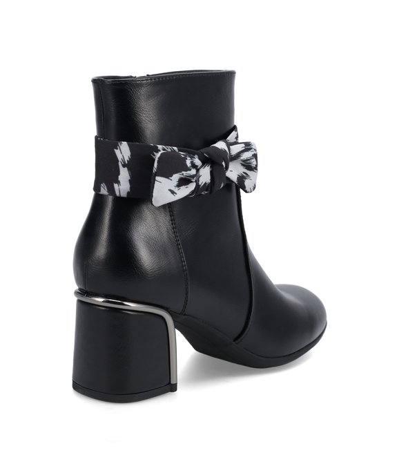 Boots femme unies à talon carré et bride foulard vue5 - GEMO(URBAIN) - GEMO