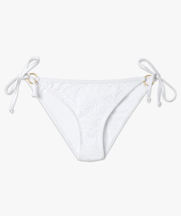 Culotte de bain femme en maille ajourée vue4 - GEMO (PLAGE) - GEMO