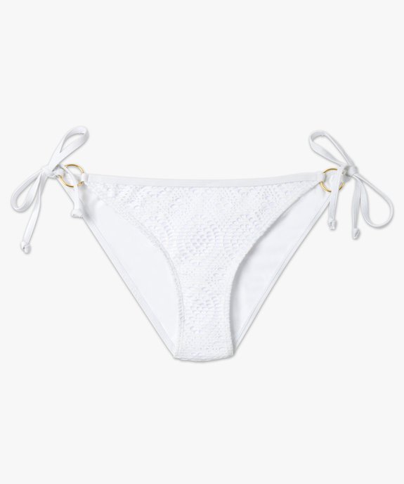Culotte de bain femme en maille ajourée vue4 - GEMO (PLAGE) - GEMO