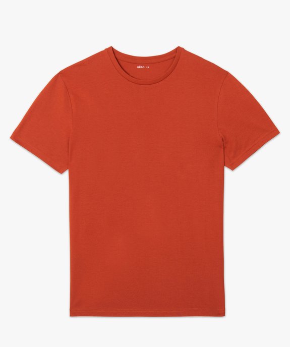 Tee-shirt homme à manches courtes uni vue4 - GEMO 4G HOMME - GEMO