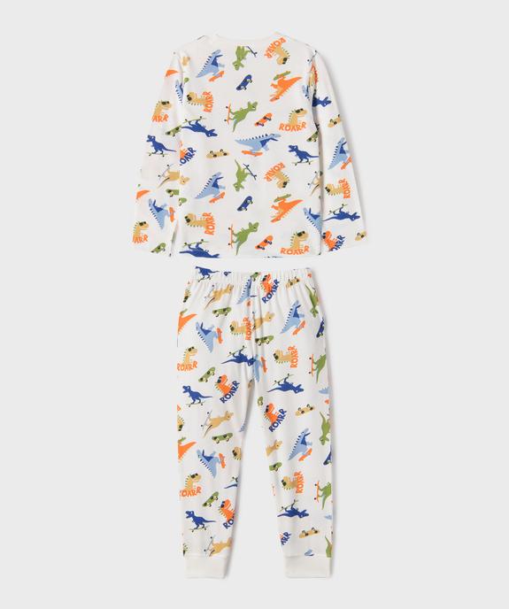 Pyjama en coton à motifs dinosaures garçon vue3 - GEMO 4G GARCON - GEMO
