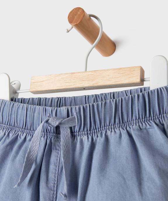 Short en coton fluide à volants avec taille ajustable bébé fille vue2 - GEMO 4G BEBE - GEMO