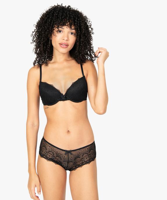 Shorty femme en dentelle et tulle (lot de 2) vue3 - GEMO(HOMWR FEM) - GEMO