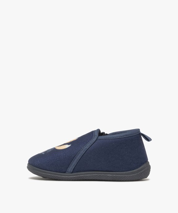 Chaussons garçon bottillons à zip petit renard vue3 - GEMO 4G GARCON - GEMO