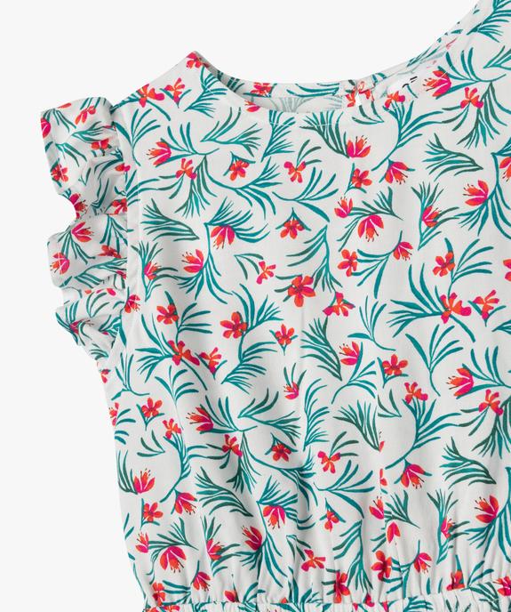 Robe fluide fleurie à volants fille vue2 - GEMO 4G FILLE - GEMO