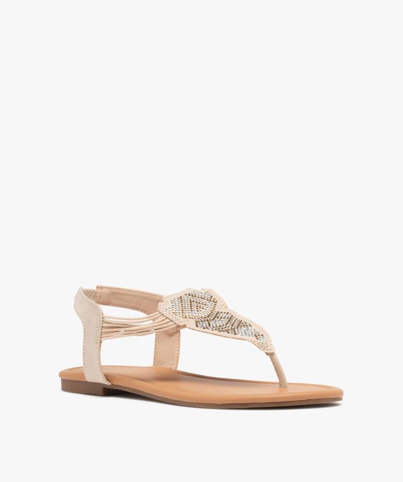 Sandales à entre-doigt avec brides élastiquées à strass femme - Valentina Baldano vue2 - VALENTINA BALDA - GEMO