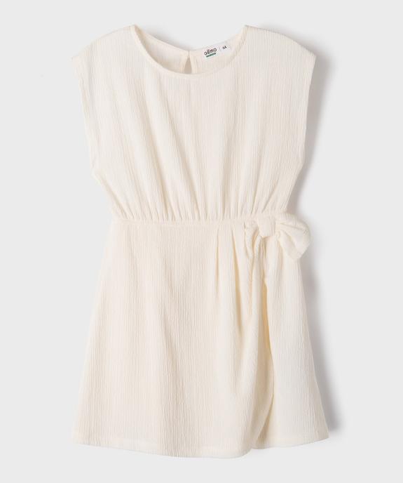 Robe courte sans manches en maille froissée fille vue2 - GEMO 4G FILLE - GEMO