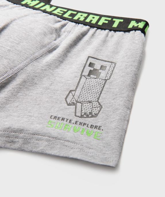Boxers avec motif jeu vidéo garçon (lot de 2) - Minecraft vue2 - MINECRAFT - GEMO