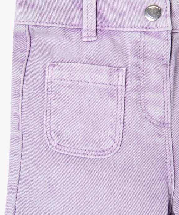Pantalon large en toile denim bébé fille vue3 - GEMO(BEBE DEBT) - GEMO