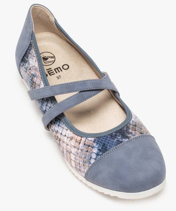 Ballerines femme à brides élastiques et semelle crantée vue5 - GEMO (CONFORT) - GEMO