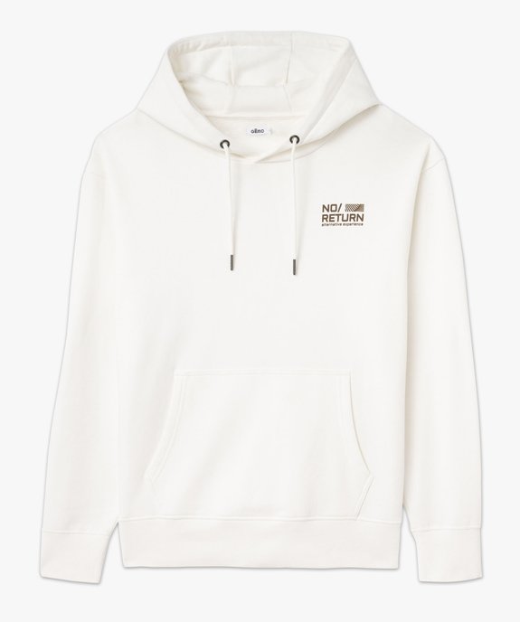 Sweat à capuche en molleton doux imprimé au dos homme vue7 - GEMO (HOMME) - GEMO