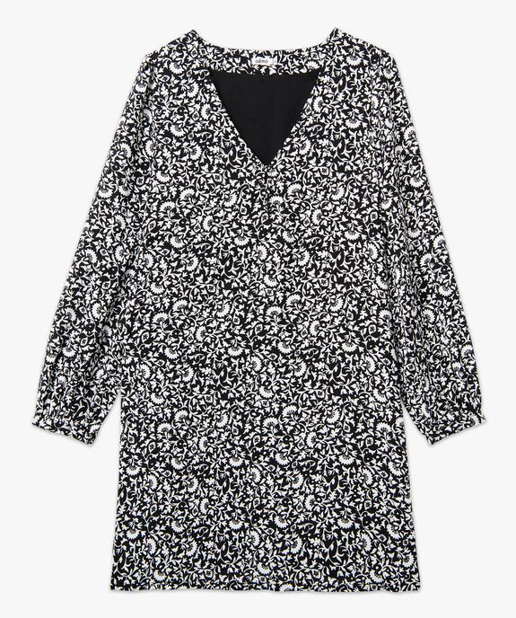 Robe à manches longues et col V femme vue4 - GEMO 4G FEMME - GEMO