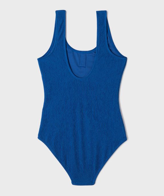 Maillot de bain 1 pièce texturé fille vue3 - GEMO (JUNIOR) - GEMO