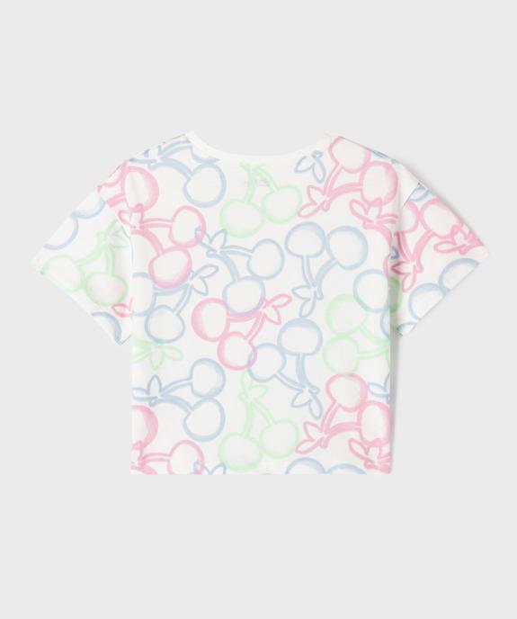 Tee-shirt manches courtes imprimé coupe oversize fille vue2 - GEMO 4G FILLE - GEMO