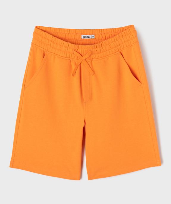 Bermuda en maille à taille élastiquée garçon vue1 - GEMO (JUNIOR) - GEMO