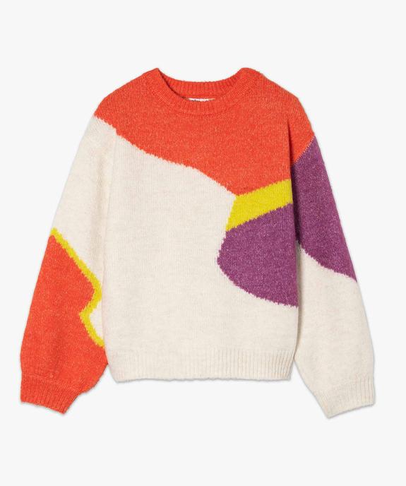 Pull femme multicolore en grosse maille vue4 - GEMO 4G FEMME - GEMO