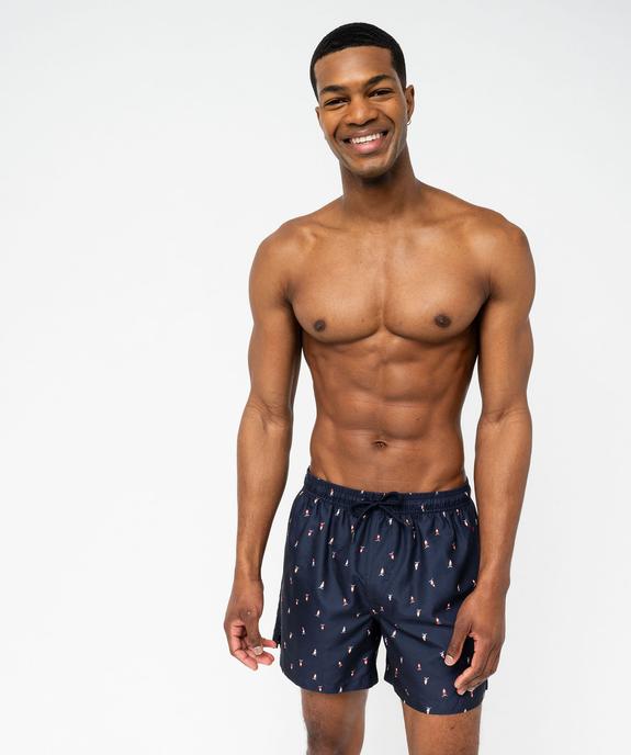 Short de bain imprimé chars à voile homme vue2 - GEMO (PLAGE) - GEMO