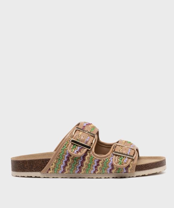 Sandales 2 brides effet raphia femme - Valentina Baldano vue1 - VALENTINA BALDA - GEMO