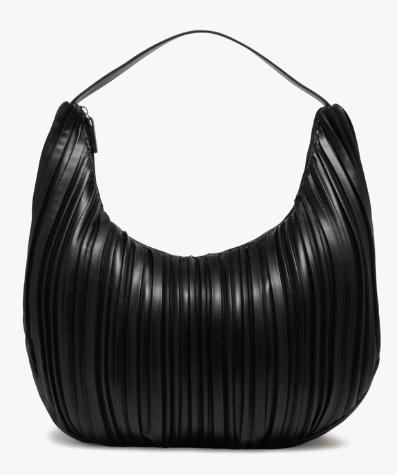 Sac femme forme demi-lune avec devant plissé vue1 - GEMO (ACCESS) - GEMO