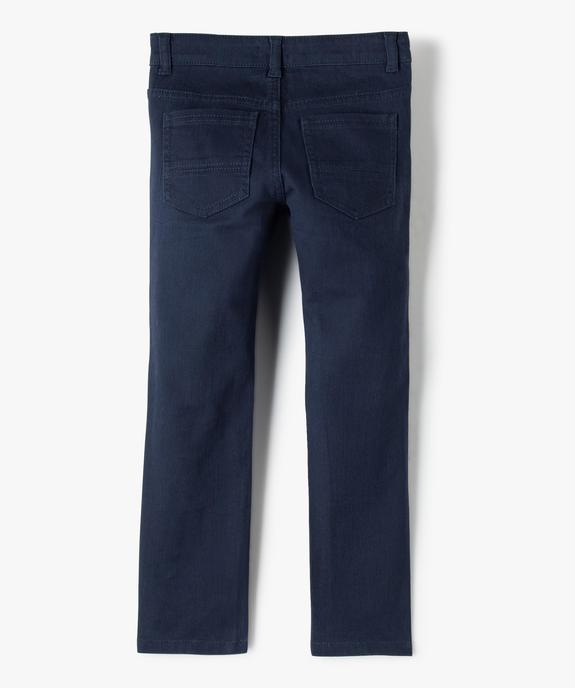 Pantalon garçon uni coupe Slim extensible  vue3 - GEMO 4G GARCON - GEMO