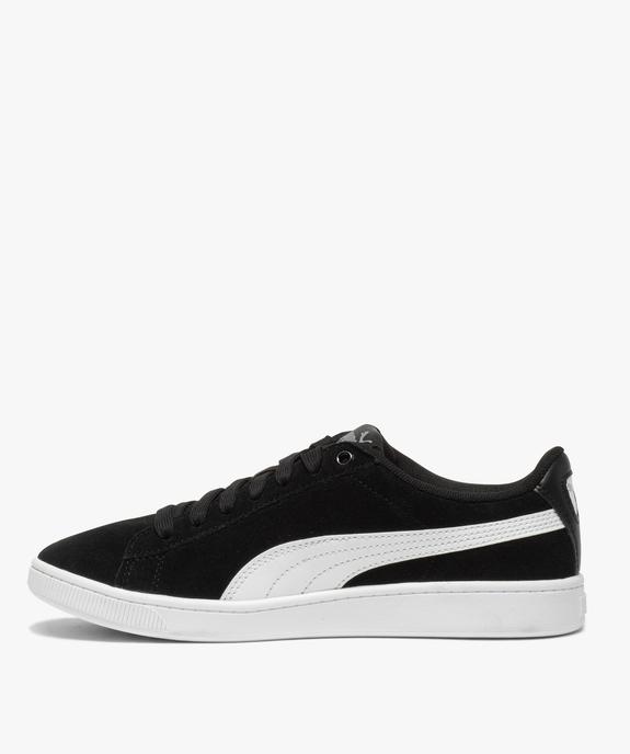 Baskets femme bicolores avec dessus en cuir velours – Puma vue3 - PUMA - GEMO