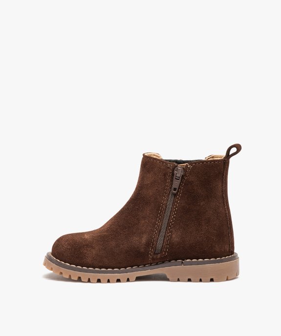 Boots bébé garçon style Chelsea dessus cuir – NA! vue3 - NA! - GEMO