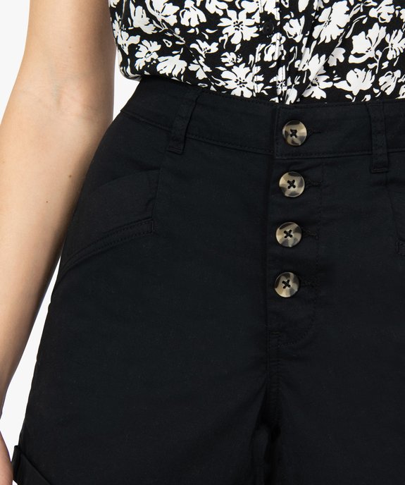 Short femme ample taille haute avec poches fantaisie vue2 - GEMO(FEMME PAP) - GEMO