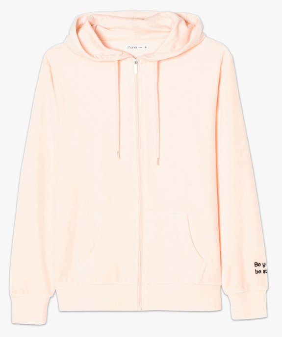 Sweat zippé à capuche en polaire vue4 - FOLLOW ME - GEMO