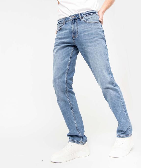 Jean coupe Regular coloris délavé homme vue9 - GEMO 4G HOMME - GEMO