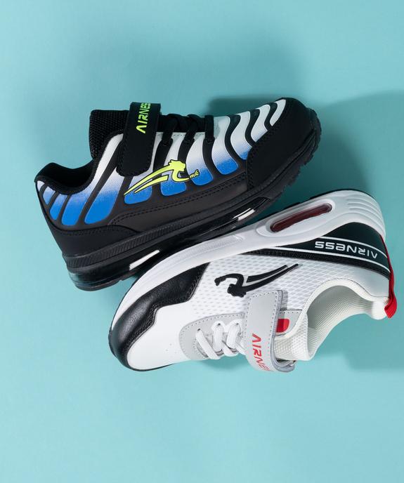 Baskets à scratch bicolores avec semelle à bulle d’air garçon - Airness vue6 - AIRNESS - GEMO