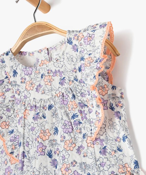 Robe fleurie avec volants sur les épaules bébé fille - LuluCastagnette vue2 - LULUCASTAGNETTE - GEMO