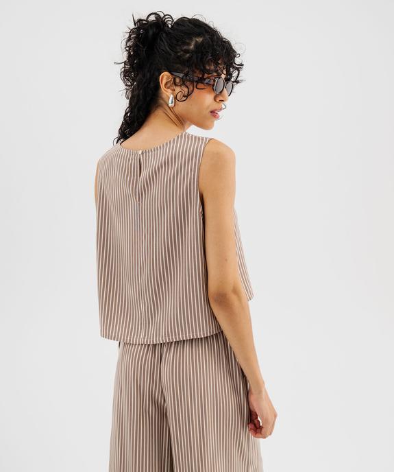 Blouse sans manches ample, courte et fluide femme vue3 - GEMO 4G FEMME - GEMO