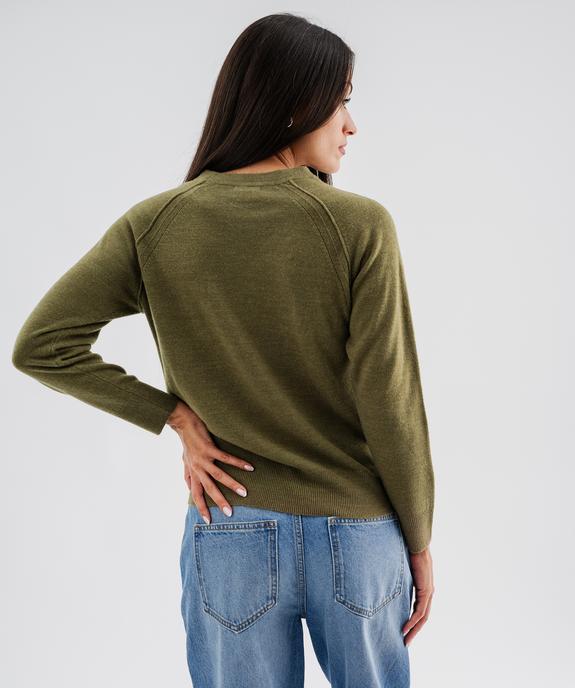 Pull col rond en maille fine femme vue2 - GEMO(FEMME PAP) - GEMO