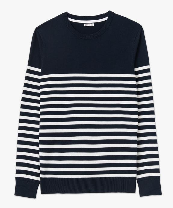 Pull à rayures marinière col rond homme vue4 - GEMO (HOMME) - GEMO