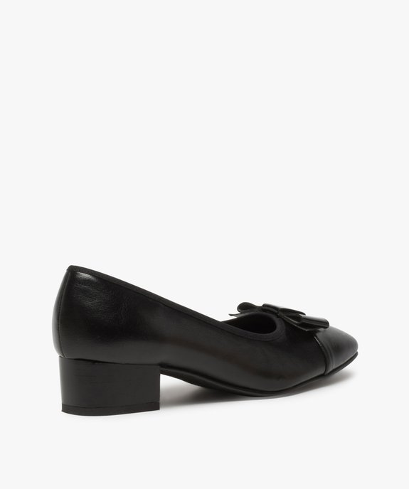 Ballerines femme confort avec petit talon et nœud verni vue4 - GEMO (CONFORT) - GEMO