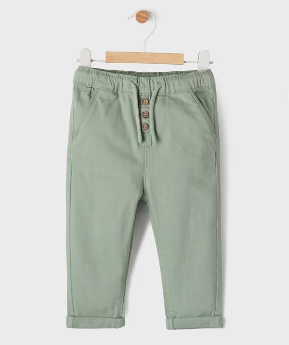 Pantalon en denim coloré bébé garçon vue1 - GEMO(BB COUCHE) - GEMO