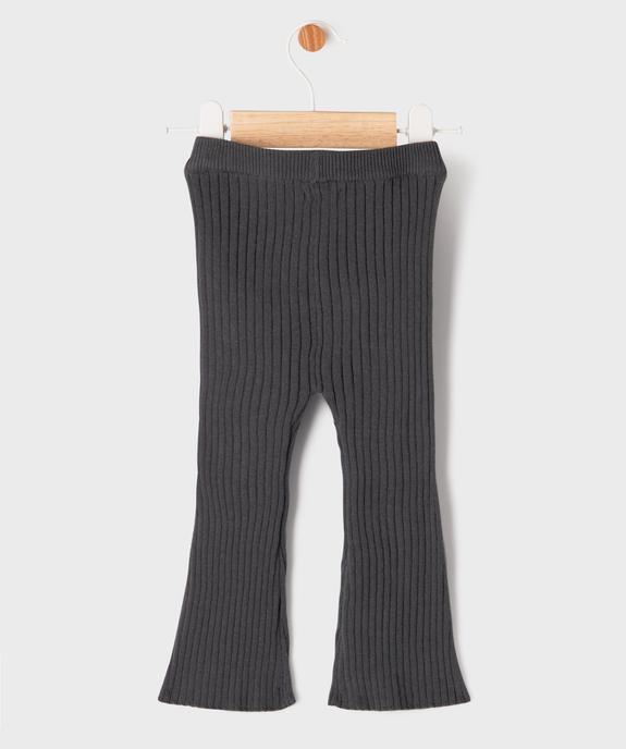 Pantalon en maille côtelée coupe flare bébé fille vue3 - GEMO(BEBE DEBT) - GEMO
