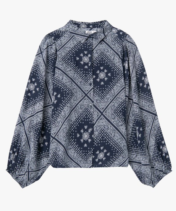 Chemise femme imprimée à manches extra larges vue4 - GEMO(FEMME PAP) - GEMO