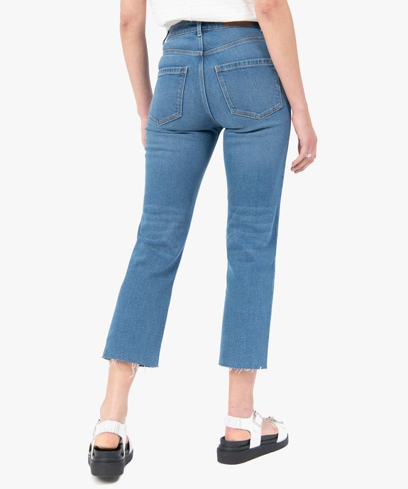 Jean femme coupe Straight taille haute longueur 7/8ème vue3 - GEMO 4G FEMME - GEMO