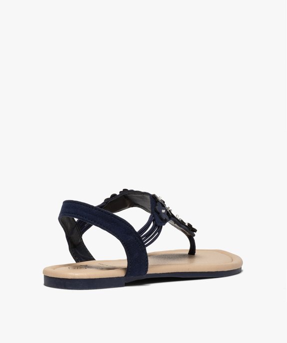 Sandales fille fleuries à entre-doigts et brides élastiques vue4 - GEMO (ENFANT) - GEMO