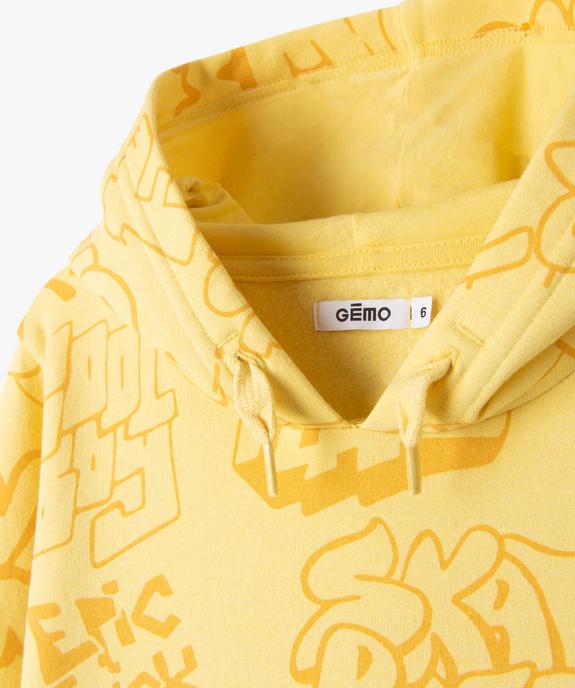 Sweat à capuche imprimé garçon vue3 - GEMO (ENFANT) - GEMO