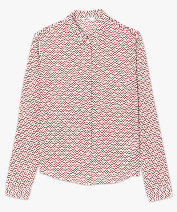 Chemise femme en maille fluide avec motifs vue4 - FOLLOW ME - GEMO