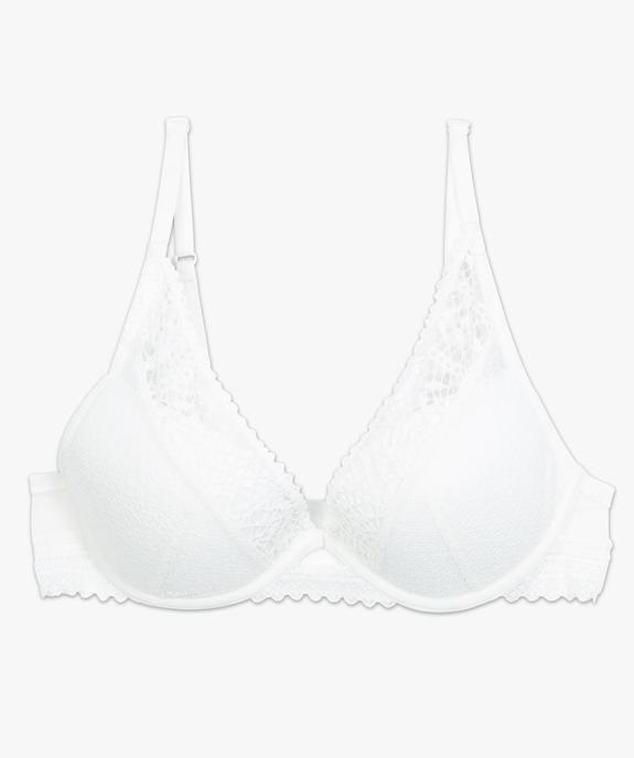 Soutien-gorge push-up coqué à fines bretelles et dentelle vue4 - GEMO(HOMWR FEM) - GEMO