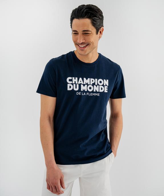 Tee-shirt manches courtes en jersey imprimé homme vue1 - GEMO 4G HOMME - GEMO